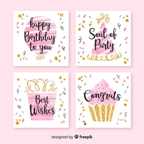 Handmade Greeting Card Designs, Journaling Paper, Creative Birthday Cards, Happy Birthday Printable, Watercolor Birthday Cards, Scrapbook Quotes, Birthday Party Stickers, Simple Birthday Cards, Scrapbook Printing