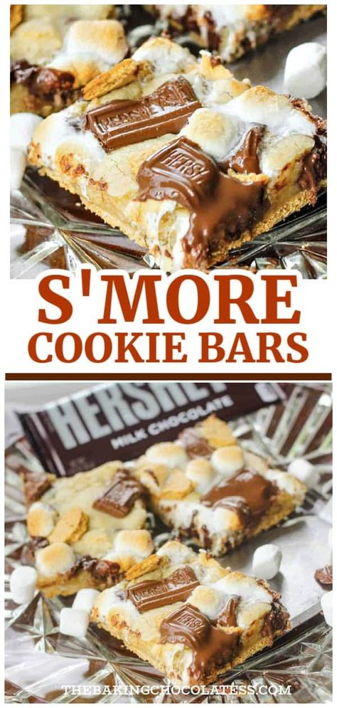 Imagine the perfect blend of gooey marshmallow, rich chocolate, and crunchy graham cracker - all in a delicious, easy-to-make cookie bar. Well, look no further! Our S'more Cookie Bars recipe promises to take your taste buds on a delightful, mouthwatering journey like no other. Get ready to savor the unforgettable flavor of this iconic campfire treat without ever having to light a fire! Smores Desserts For A Crowd, Gooey Smores Bars, No Bake Smores Dessert, Fire Dinner Recipes, Dessert Recipes Smores, Smore Cookie Bars, Smores Cookie Bars Easy, Smores Bars Easy, Easy Smores Bars