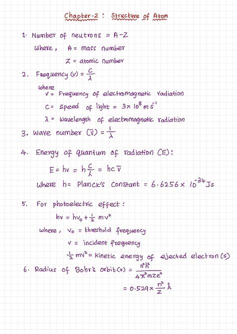 Solutions Class 12 Chemistry Formula Sheet, Class 11 Chemistry Formula Sheet, Atomic Structure Formula Sheet Class 11, Structure Of Atom Formula Sheet, Structure Of Atom Notes Class 11, Chemistry Formula Sheet, Chemistry Formulas, Structure Of Atom, 11th Chemistry Notes