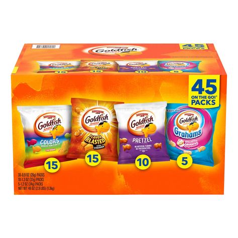 1 Single Serve Snacks, Goldfish Snack, Cheddar Crackers, Baked Crackers, Goldfish Crackers, Sleepover Food, Pepperidge Farm, Cupcake Flavors, Food Allergens