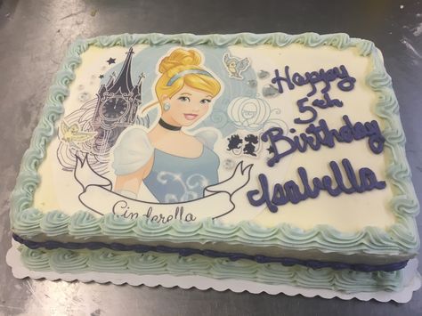 Cinderella theme Birthday Cake, sheet cake, edible image Cinderella Sheet Cake, Cinderella Theme Birthday, Birthday Cake Sheet, Cinderella Birthday Cake, Wedding Sheet Cakes, Cake Sheet, Lily Cake, Sheet Cake Designs, Theme Birthday Cake