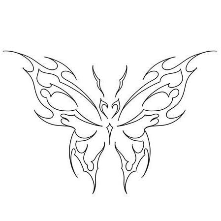 Popular Tattoo Stencils, Yk2 Tattoo Ideas, Line Work Stencil, Neotribal Butterfly Tattoo, Cybersigilism Tattoo Butterfly, Butterfly Tattoo Linework, Tattoo Ideas Female Easy, Cybersigilism Butterfly, Y2k Butterfly Tattoo