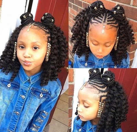 Kids Crochet Hairstyles, Cute Hairstyles With Curls, Black Baby Girl Hairstyles, Crochet Quotes, Havana Twists, Hairstyles Instagram, Toddler Braided Hairstyles, Kids Style Hair, Crochet Hairstyles