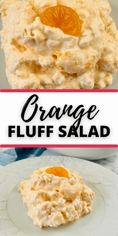 If you're looking for a simple but delicious dish to serve at your next gathering, look no further than orange fluff salad! This easy and unique recipe combines orange jello and cottage cheese to create a light and fluffy side dish that everyone will enjoy. Dinner Deserts, Mandarin Orange Jello, Easter Jello, Mandarin Orange Jello Salad, Orange Jello Salad, Orange Pudding, Strawberry Jello Salad, Orange Jello Salads, Salad Macaroni