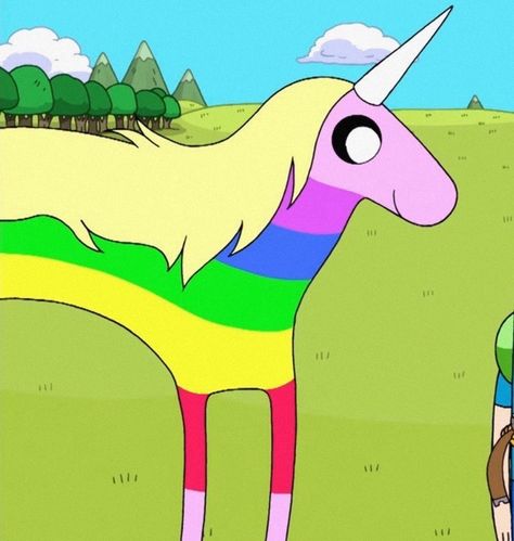 Adventure Time Rainicorn, Lady Rainicorn Icon, Lady Unicorn Adventure Time, Adventure Time Lady Rainicorn, Adventure Time Parties, Adventure Time Drawings, Lady Rainicorn, Adventure Time Style, 2010s Nostalgia