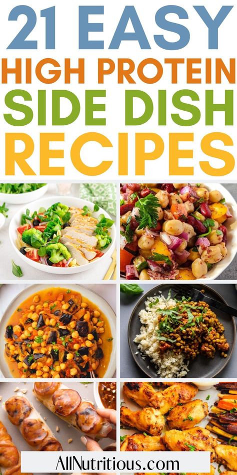 The best side dish ideas are satisfying and healthy. Serve up one of these side dishes along with your favourite healthy meal. Each of these easy recipes is high protein to keep you full. High Protein Vegetarian Side Dishes, Protein Sides For Dinner, High Protein Sides Dishes, High Protein Sides, High Protein Side Dishes, Protein Sides, Protein Side Dishes, Side Dishes For Kids, Quick Healthy Side Dishes