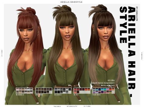 Green And Black Hair, Leah Lillith, Afro Hair Sims 4 Cc, Sims 4 Afro Hair, Sims 4 Curly Hair, Sims 4 Tsr, Sims 4 Black Hair, Pelo Sims, Free Sims 4