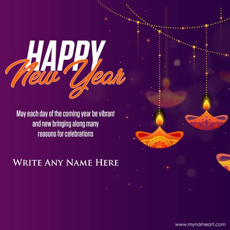 Unique Happy New Year Images, Happy New Year For Diwali, Happy New Year After Diwali, Happy Diwali New Year Wishes Images, Happy Diwali New Year Wishes, Diwali Happy New Year Poster, New Year Card Design Graphics, Happy Diwali Happy New Year, New Year Wishing Post