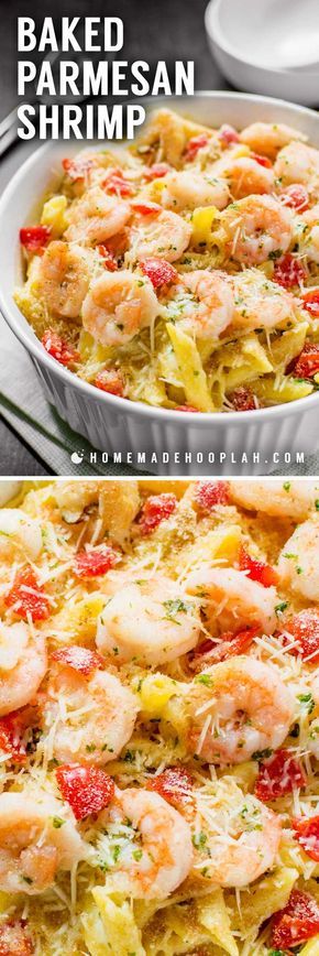 Parmesan Shrimp Pasta, Shrimp Pasta Bake, Parmesan Shrimp, Shrimp And Pasta, Shrimp Parmesan, Seafood Pizza, Shrimp Recipes For Dinner, Cajun Shrimp, Shrimp Dishes