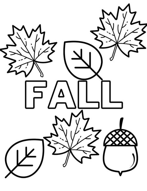 Fall Leaf Coloring Page Free Printable, Coloring Templates Free Printable, Coloring Pages Fall Autumn, Fall Colouring Sheet, Happy Fall Coloring Pages Free Printable, Fall Coloring Pages Preschool, Fall Color Pages Free Printable, Welcome Fall Coloring Pages, Simple Thanksgiving Coloring Pages