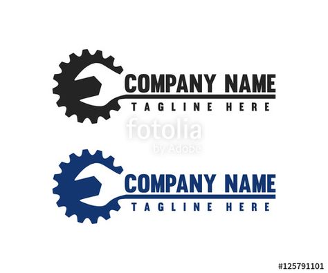 "Wrench Machinery Gear Garage Logo Design" Stock image and royalty-free vector files on Fotolia.com - Pic 125791101 Logo Mechanic Design, Garage Logo Ideas, Mechanic Logo Design Ideas, Garage Logo Design, Logo Auto Service, Machinery Logo, Gear Garage, Logo System, Creative Logo Design Art