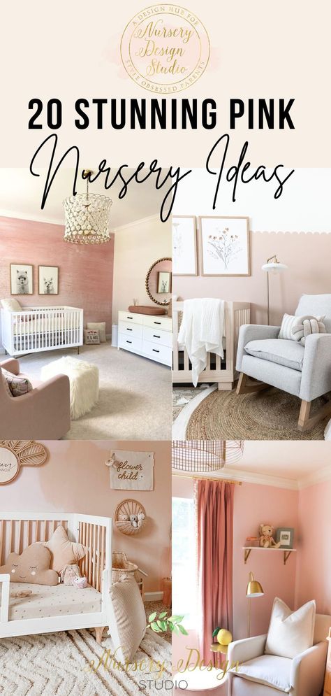 Looking to design a nursery that's elegant and timeless? Discover how decorating a nursery with a pink nursery color scheme can elevate your baby's room and make the space shine. Ahead are 20 pink nurseries that epitomize sophistication and elegance. Pink Nursery Paint Colors, Pink Nursery Paint, Pink Nursery Colors, Pink Nurseries, Pink Nursery Ideas, Girl Nursery Colors, Bos Baby