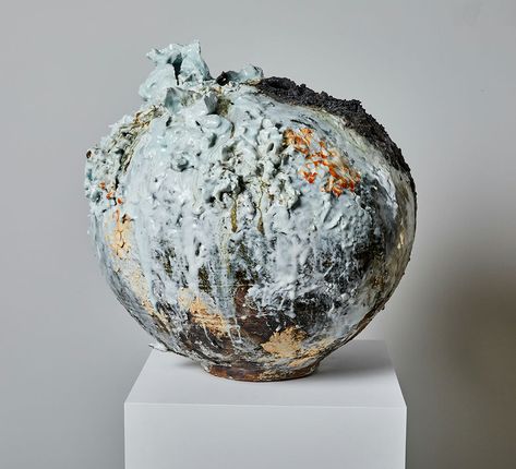 Akiko Hirai, Moon Jars, Sculptural Ceramics, Olive Jar, Moon Jar, Ceramics Pottery Vase, Ceramic Glazes, Ceramic Inspiration, Ceramic Artwork