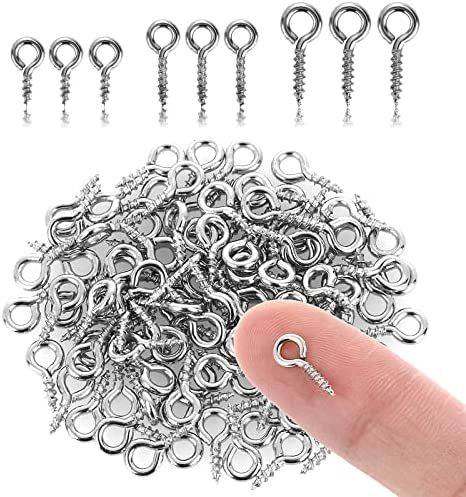 Grevosea 300 Pieces Small Screw Eye Pins Eyelets Screw Threaded Mini Stainless Steel Eye Screw Hooks Silver Threaded Eye Pins for Jewellery Making DIY Craft Hanging Ornament (3 Different Sizes) : Amazon.co.uk: DIY & Tools Carpentry Tools, Eye Pins, Creativity And Innovation, Jewellery Making, Diy Tools, Carpentry, Hanging Ornaments, Screw, Thread