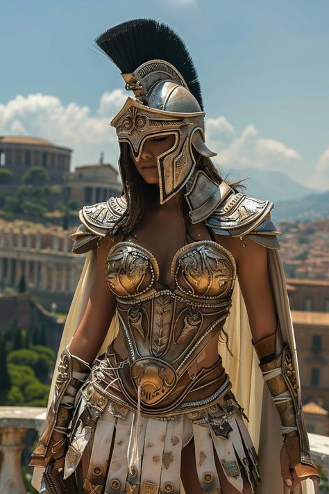 Gladiator Costumes, Spartan Women, Roman Armor, Roman Warriors, Warrior Costume, Amazon Warrior, Greek Warrior, Art Outfit, Dungeons And Dragons Classes