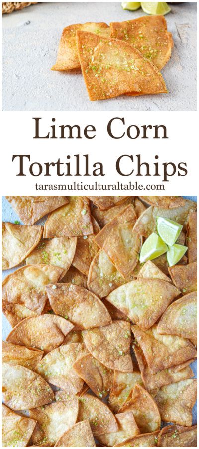 Lime Corn Tortilla Chips with three lime wedges. Air Fryer Tortilla Chips, Healthy Tortilla Chips, Air Fryer Tortilla, Lime Corn, Fried Tortilla Chips, Healthy Tortilla, Deep Fried Recipes, Tortilla Chip Recipe, Southwestern Recipes