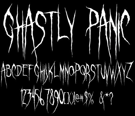 Ghastly Panic font by Sinister Fonts - FontSpace Free Spooky Fonts, Heavy Metal Font, Black Metal Font, Halloween Fonts Alphabet, Creepy Font, Font Tato, Scary Font, Spooky Font, Halloween Text