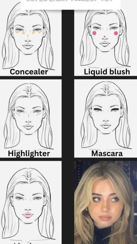 How To Get Better At Makeup, How To Do Cute Makeup, Easy Make Up, Makeup Routine Guide, Concealer Tips, Asian Makeup Tutorials, Makeup Charts, Korean Makeup Tips, Gyaru Makeup