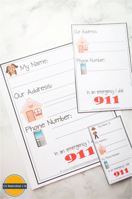 Does your child know their name, address, and phone number? It is very important that kids learn this important safety information as early as possible. Here are some free learn my name printables to help you teach your preschool and kindergarten child their name and where they live. Name Printables, 123 Homeschool 4 Me, Name Activities, Homeschool Kindergarten, Address Card, Preschool Activity, Homeschool Preschool, Toddler Learning, Free Learning