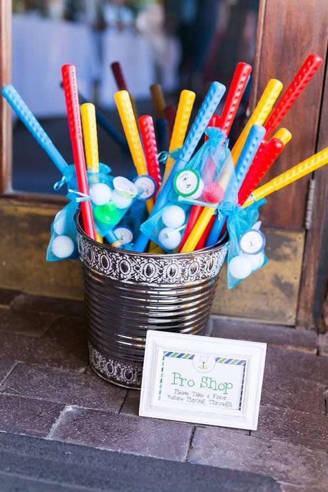 Golf Birthday Party Ideas, Golf Themed Party, Golf Party Foods, Golf First Birthday, Golf Theme Party, Birthday Golf, First Birthday Party Favor, Golf Party Favors, Golf Birthday Party