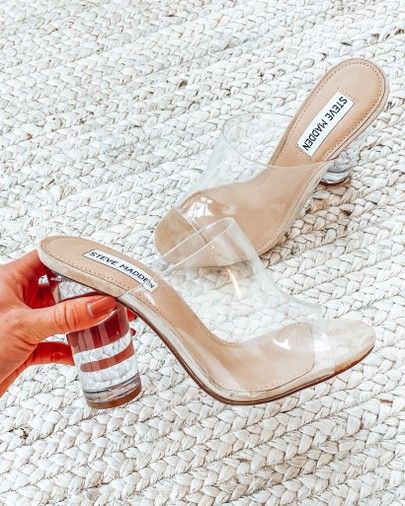 Steve Madden Classify Clear Mules - SIZE UP 1 full size http://liketk.it/2LKCf  #liketkit @liketoknow.it #LTKunder50 #LTKunder100 #LTKshoecrush Clear Mules, Diy Storage, Steve Madden, Outfit Ideas