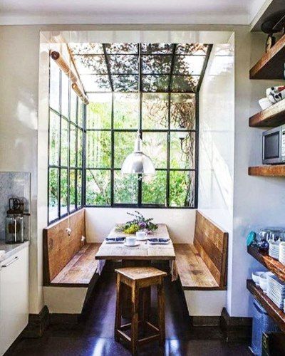 Corner Seating, Cozy Breakfast Nook, Booth Seating, Farmhouse Lighting, Trendy Kitchen, Trendy Home, Farmhouse Dining, Breakfast Nook, Window Seat