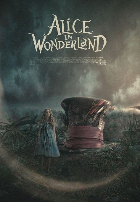 Alice In Wonderland Movie, Alice In Wonderland 2010, Alice In Wonderland Poster, Alice In Wonderland Aesthetic, Mia Wasikowska, Aesthetic Grunge Tumblr, Tim Burton Films, Tim Burton Movie, Movie Covers