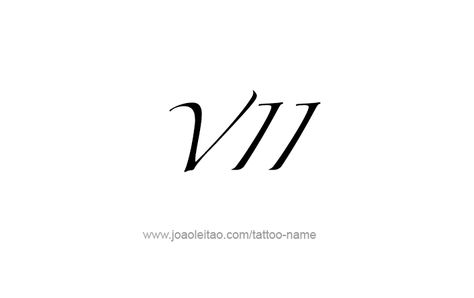 Tattoo Design Roman Numeral VII (7) Seven Roman Numeral Tattoo, Number 7 Roman Numeral Tattoo, Roman Numeral 13 Tattoo Fonts, Roman Numeral 7 Tattoo Fonts, 7 In Roman Numerals Tattoo, 7 Roman Numeral Tattoo, Roman Numeral 7 Tattoo, Vii Tattoo, 7 Tattoo Number Design