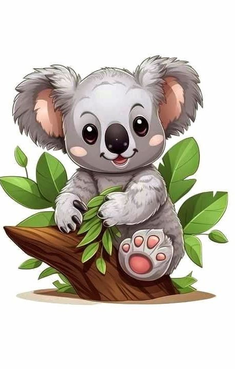 Koala Drawing, Carnivorous Animals, Doodles Ideas, Puppy Portraits, Cute Koala, Cute Animal Clipart, Big Animals, Cute Clipart, Australian Animals