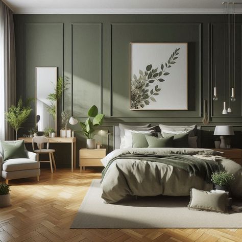 15 Olive Green Bedroom Ideas for a Stylish Update Modern Victorian Decor Bedroom, Victorian Modern Bedroom, Green Victorian Bedroom, Victorian Bedroom Design, Modern Victorian Bedroom Ideas, Victorian Inspired Bedroom, Olive Green Bedroom, Modern Victorian Bedroom, Modern Victorian Interior Design