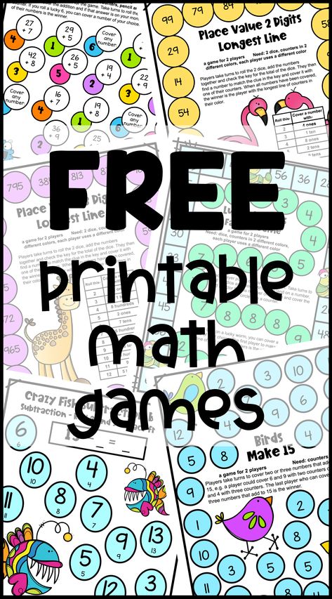 Math Games 3rd Grade Free, Second Grade Math Games Free, Third Grade Math Games Free, Math Games Third Grade Free Printable, Printable Math Games 1st Grade, Balancing Equations First Grade Free, Free Math Printables 2nd Grade, Math Games For 1st Grade Free Printable, Tactile Math Activities