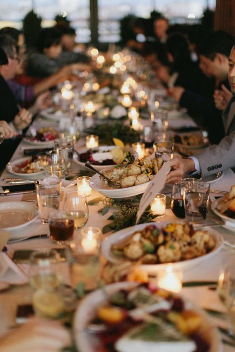 Family Style Wedding Dinner Table Centerpieces, Wedding Dinner Family Style, Wedding Roast Dinner, Wedding Table Family Style, Family Style Wedding Food, Family Style Wedding Dinner Food, Family Style Reception Dinner, Wedding Food Family Style, Box House Hotel Wedding