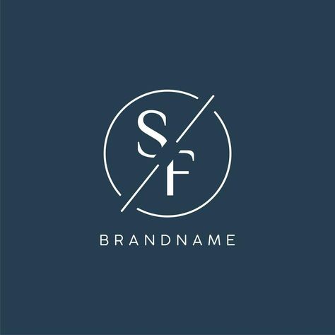 Initial letter SF logo monogram with circle line style Sf Logo, Bp Logo, Circle Line, Tree Saw, Heart Tree, Logo Banners, Cityscape Photos, Nature Backgrounds, Heart With Arrow