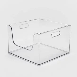 Clear Cube Storage Bins, Brightroom Organizers Target, Closet Organization Bins, Closet Storage Systems, Hidden Lake, Decorative Storage Bins, Organization Closet, Clear Bins, Storage Tubs