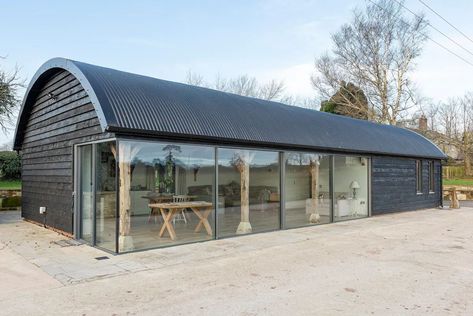 Sutton Mandeville, Wiltshire Quonset Homes, Steel Barns, Country Barns, Wheel Chair, Modern Barn House, Paved Patio, Beautiful Farm, Barn Conversion, Barn Style House