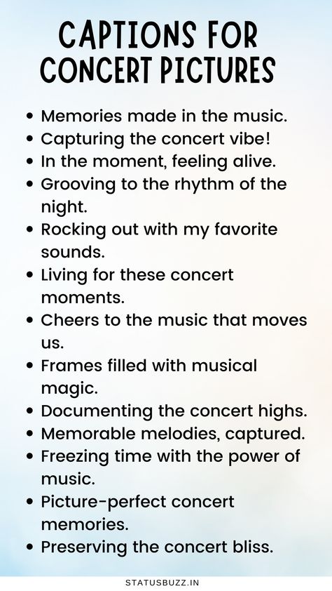 150 Concert Captions For Instagram - StatusBuzz Concert Captions For Instagram, Merry Christmas Poems, Country Jam, Catchy Captions, Guitar Strumming, Short Horror Stories, Concert Attire, Country Music Concerts, Guitar Riffs