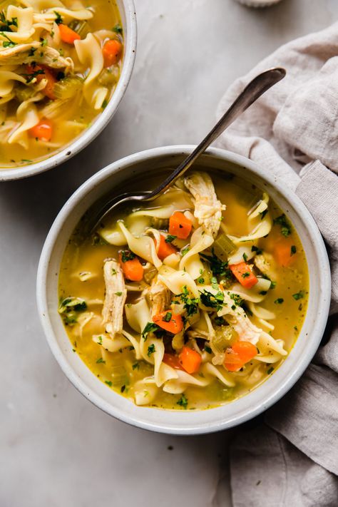 Flu-Fighting Chicken Noodle Soup Recipe | Little Spice Jar Chicken Noodle Soup Ingredients, Kung Pao Chicken Recipe, Seared Chicken Breast, Easy Chicken Breast, Noodle Soup Recipes, Soup Recipes Chicken Noodle, Spice Jar, Upset Stomach, Chicken And Rice