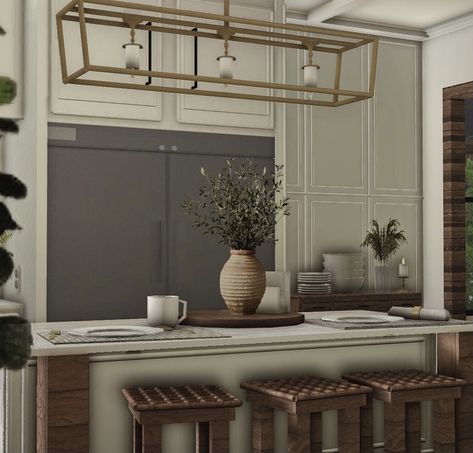 Realistic Bloxburg Bohemien Kitchen Welcome to Bloxburg Meditterean House Bloxburg, Costal Bloxburg House Exterior Layout, Bloxburg Kitchen Farmhouse, Boho Kitchen Bloxburg, Big Modern Kitchen Bloxburg, Bloxburg Custom Counter, Bloxburg Boho Farmhouse, Bloxburg Farmhouse Kitchen Ideas, Bloxburg Custom Stool