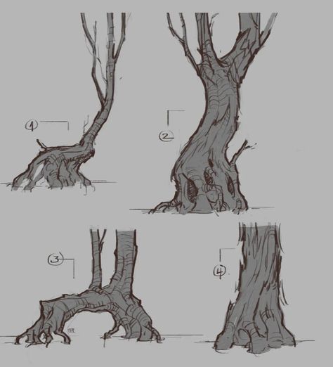 Art Reference Nature, Drawing Trees, Arte Doodle, Concept Art Tutorial, Posca Art, Background Drawing, Nature Drawing, Arte Sketchbook, Digital Painting Tutorials