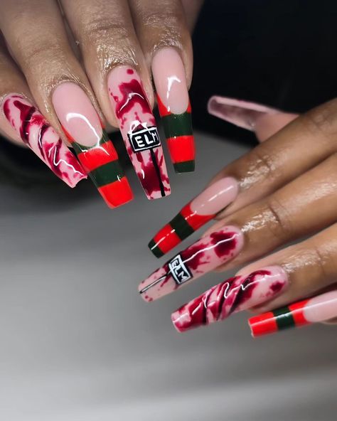 "okay, slay 💅🏻" -freddy krueger, probably OG design by: @nailsbyjanettea #nailart #copypaste #nailartist #altnailtech #spookyszn #spookynails #nightmareonelmstreet #nails #gelxnails Freddy Krueger, Nightmare On Elm Street, Nail Artist, Nail Tech, Nail Art, Nails, Quick Saves, Design, Nail Arts