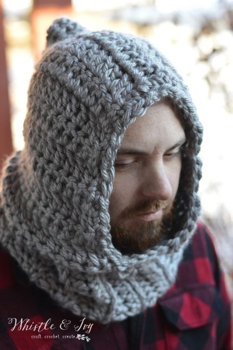 Hooded Cowl Crochet Pattern, Hooded Cowl Pattern, Crochet Hooded Cowl, Crochet Cowl Free Pattern, Crochet Hood, Crochet Men, Hood Pattern, Hooded Cowl, Cowl Pattern