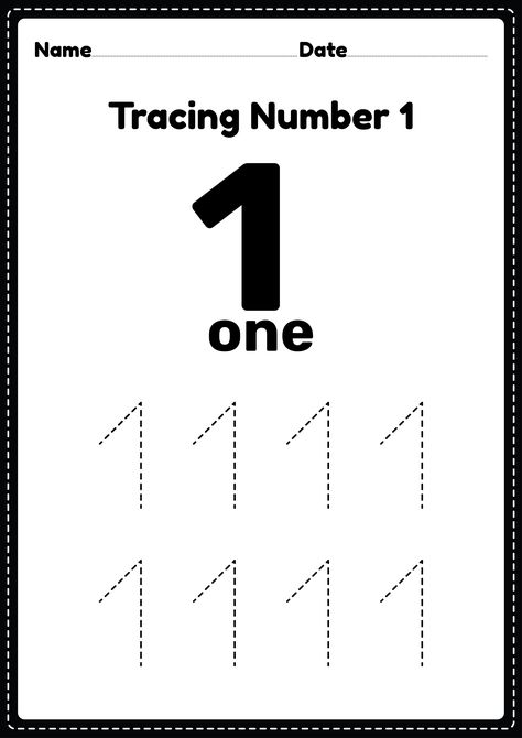 Tracing number 1 worksheet Number 1 Tracing, Number 1 Worksheet, Maths Colouring Sheets, Coloring Worksheets For Kindergarten, Worksheet For Kindergarten, Color By Number Printable, 1 Worksheet, Counting Activity, Kindergarten Coloring Pages