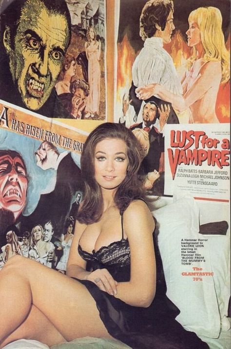 Valerie Leon, Hammer Horror Films, Arte Pin Up, Hammer Horror, Hammer Films, Vampire Movies, Old Movie, Horror Posters, Horror House