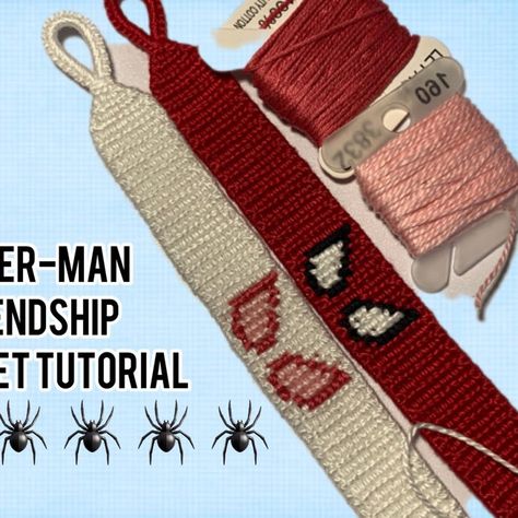 Alpha pattern #56567 variation #158064 | BraceletBook Spiderman Peter Parker, Bracelet Tattoos, Tailoring Classes, Spiderman Gifts, Diy Bracelets With String, Diy Bracelets Tutorials, Chevron Bracelet, Tattoo Bracelet, Origami Crafts Diy