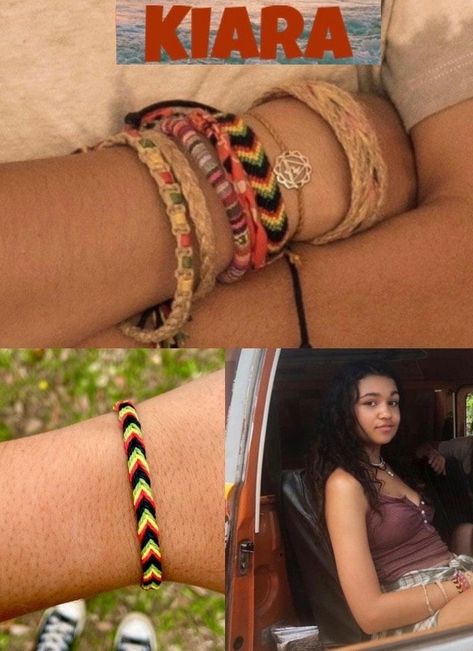 Step-by-Step Summer Friendship Bracelet Patterns for a Fun DIY Project Kiara Obx Bracelet, Kiara Outer Banks Bracelets, Kiara Bracelet, Obx Bracelets Ideas, Beach Friendship Bracelets, Obx Bracelets, Outer Banks Bracelets, Pogue Life Outfits, Obx Beach