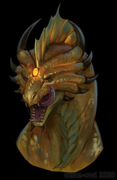 Bronze Dragon, Sketch Portrait, Dungeons And Dragons Classes, Dnd Dragons, Dragon Sketch, Fantasy Beasts, Monster Concept Art, Dragon Pictures, Dungeons And Dragons Characters