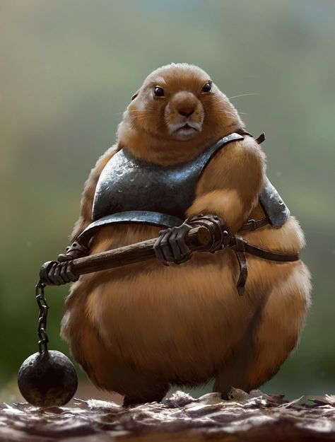 Johannes Holm: The Rodents Prairie Dog, Dungeons And Dragons Characters, Fantasy Warrior, Arte Fantasy, 판타지 아트, Creature Concept, 영감을 ��주는 캐릭터, Fantasy Artwork, Creature Design