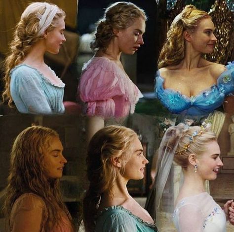 #USA Royalty Au Aesthetic, Cinderella Live Action Hair, Live Action Cinderella Hair, Cinderella Live Action Dress, Cinderella Movie 2015, Live Action Cinderella, Cinderella Live Action, Cinderella Aesthetic, Cinderella Hair