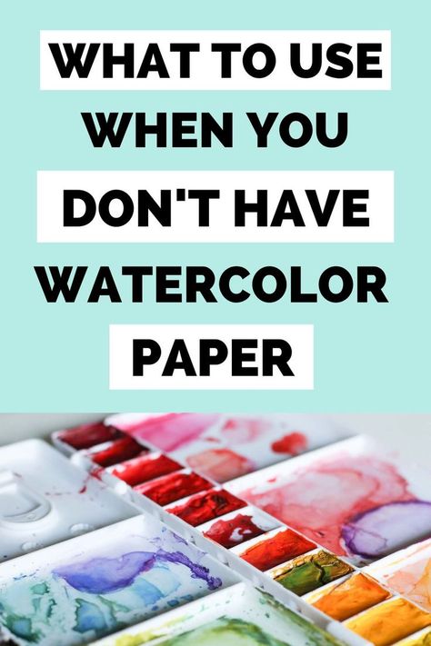 What to use when you don't have watercolor paper. Ideas for watercolor paper substitutes and alternatives, different watercolor painting surfaces, how to make regular paper work for watercolor, best watercolor paper alternatives, tips for using watercolor on non-watercolor paper. Best Paper For Watercolor Painting, Fast Watercolor Painting, Watercolour Hacks, How To Use Watercolor Pens, Watercolor Paint Tips, Watercolor Tips For Beginners, How To Do Watercolor Painting, Watercolor On Tissue Paper, Watercolor On Brown Paper