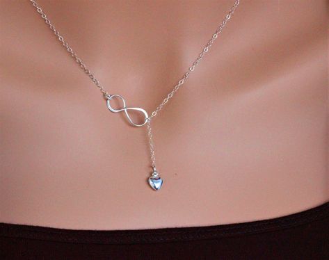 Tiny Heart Necklace, Necklace Infinity, Nephew Gifts, Goddaughter Gifts, South San Francisco, Niece Gifts, Mothers Day Gifts From Daughter, Infinity Love, Infinity Heart